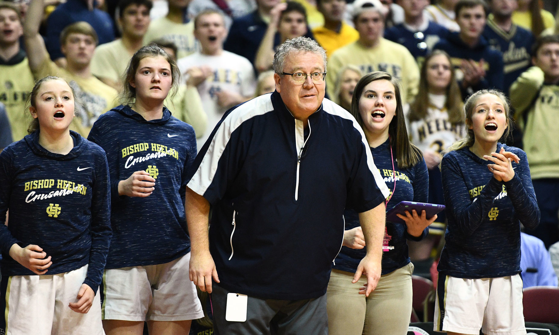 Heelan vs North Polk state basketball